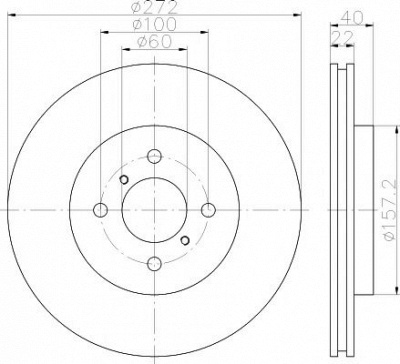 HELLA PAGID 8dd355119471 -  Тормозной диск
